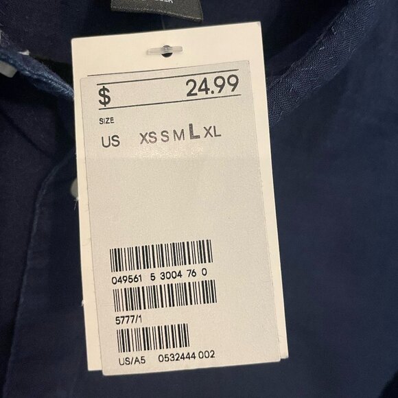 H&M Dark Navy Men's Cotton Shirt - Picture 4 of 6
